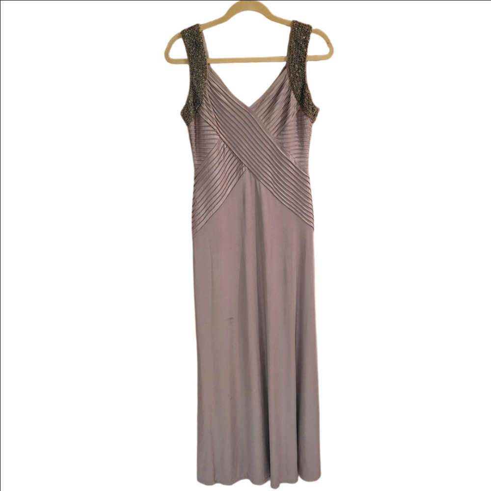 Calvin Klein Bronze Metallic Maxi Dress 4 | Fall Wedding Guest Dress